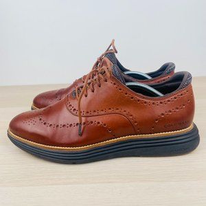 Cole Haan Brown OriginalGrand Ultra Wingtip Leather Dress Shoes, Men’s Size 11.5
